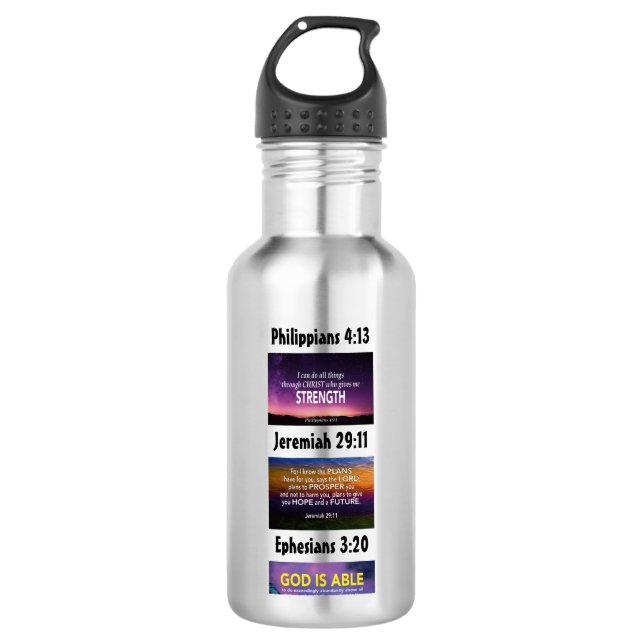 Personalized Inspirational Christian Scripture 710 Ml Water Bottle (Front)