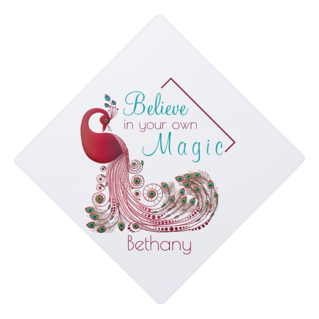 Personalized Inspirational Graduation Quote Graduation Cap Topper (Front)