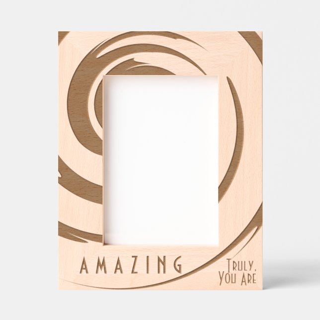 Personalized Inspirational Modern Abstract Twirl Etched Frames (Front)
