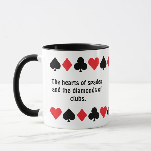 Personalized Inspirational Playing Cards Suits Mug (Left)