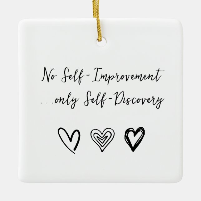 Personalized Inspirational Quote Ceramic Ornament  (Front)