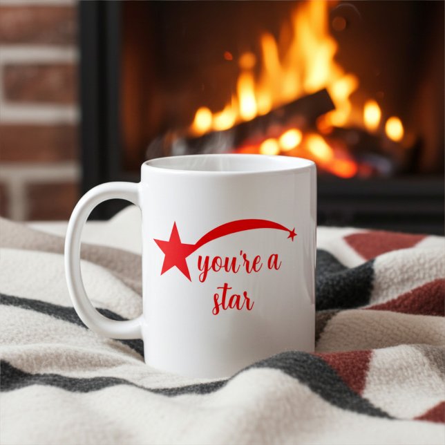 Personalized Inspirational Red Stars Mug (Creator Uploaded)