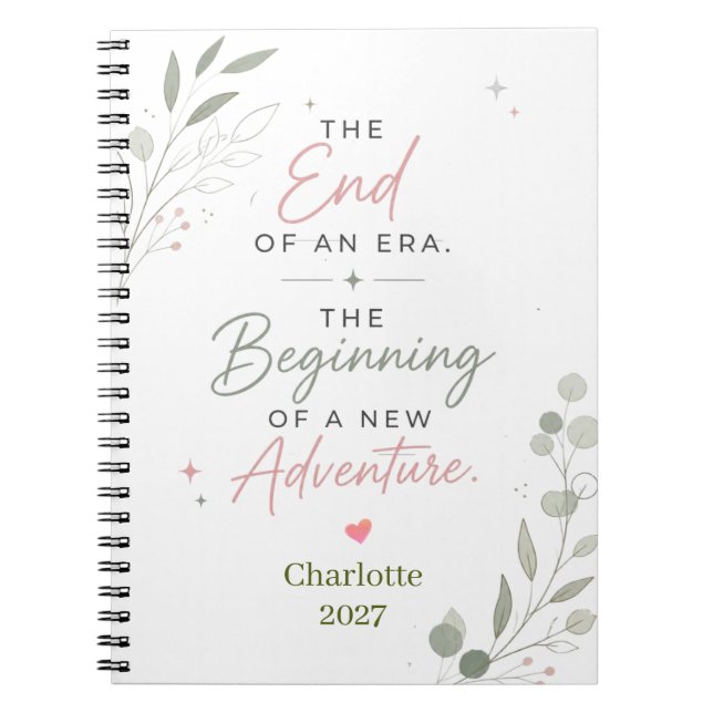 Personalized Inspirational Retirement coworker  Notebook (Front)