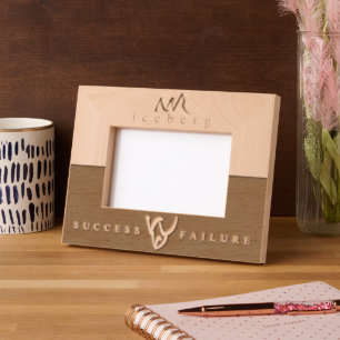 Personalized Inspirational Success Failure Iceberg Etched Frames