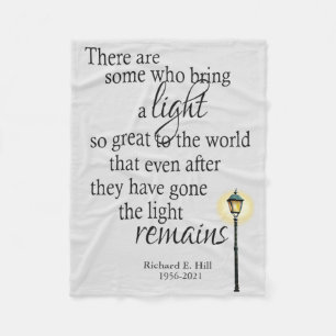 Personalized Inspirational The Light Remains Fleece Blanket