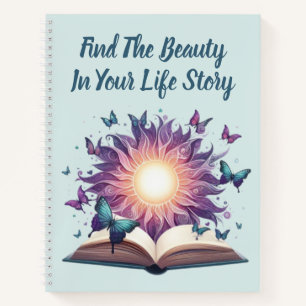 Personalized Inspirational Watercolor Butterfly  Notebook