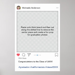 Personalized Instagram Graduation Photo Prop Poster