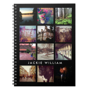 Personalized Instagram Photo Black Notebook
