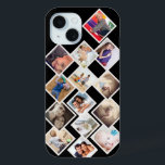 Personalized Instagram Photo Collage iPhone 15 Case<br><div class="desc">Trendy Family Reunion Vacay or Annual Photo Collage Phone Cases</div>