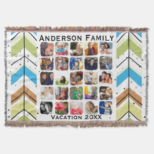 Personalized Instagram Photo Collage Throw Blanket