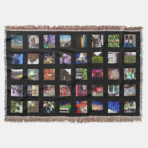 Personalized Instagram Photo Throw Blanket