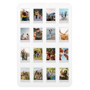 Personalized Instant Film 16 Photo Collage Magnet