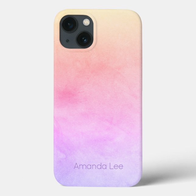Personalized Intense Frosty Rainbow Blend Ombre Case-Mate iPhone Case (Back)