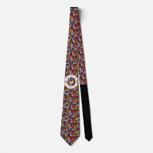 Personalized Interlocking Circular Pattern Tie