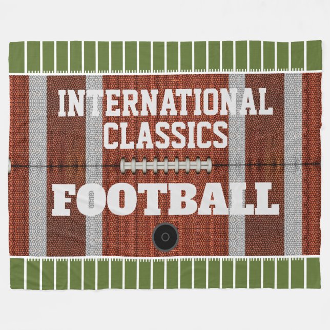 Personalized International Classics Football Fleece Blanket (Front (Horizontal))