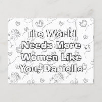 Personalized International Woman's Day Colouring