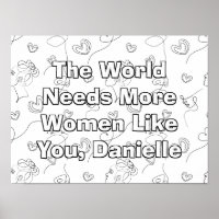 Personalized International Woman's Day Colouring