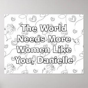 Personalized International Woman's Day Colouring Poster