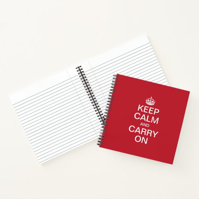 Personalized internet meme KEEP CALM and CARRY ON Notebook (Inside)