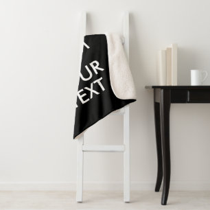 Personalized internet meme KEEP CALM and YOUR TEXT Sherpa Blanket