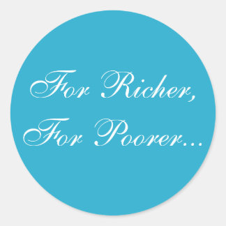 Personalized Invite Pen Ink Blue Classic Round Sticker