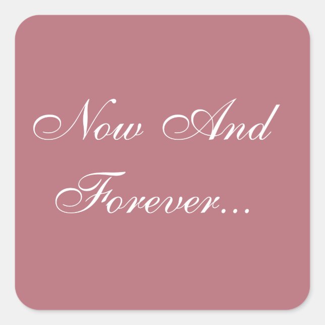 Personalized Invites Rose Gold Square Sticker (Front)