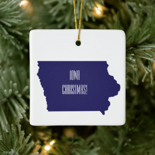Personalized Iowa Ornament
