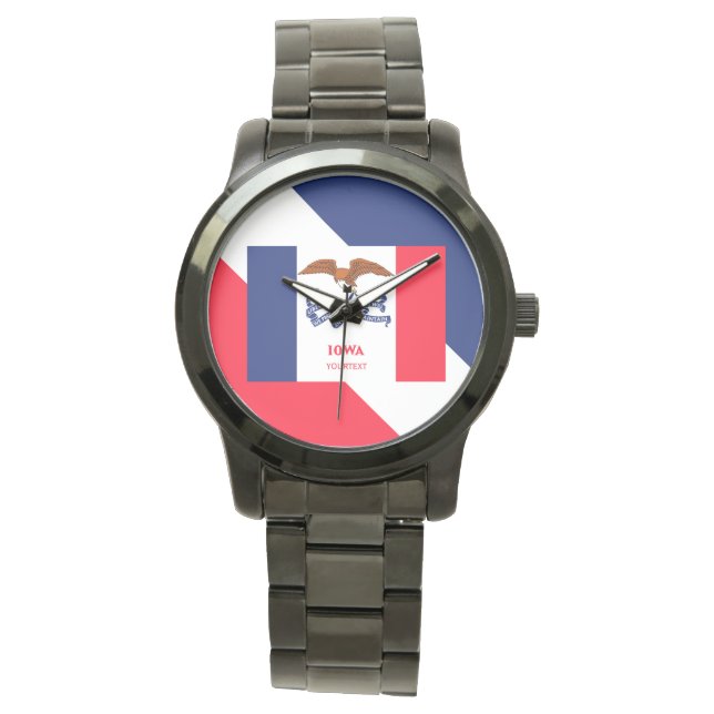 Personalized Iowa State Flag Design Watch (Front)