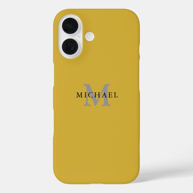 Personalized iPhone 16 Case with Name & Initial (Back)