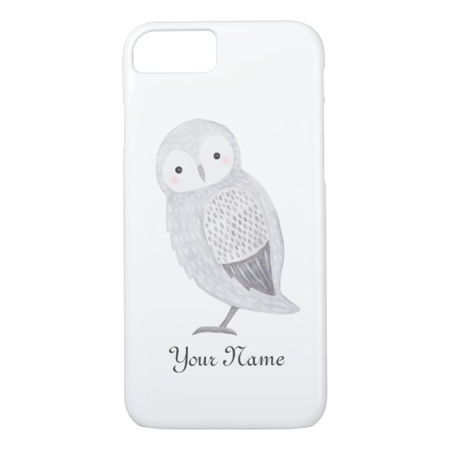 Personalized iPhone Case Custom Cute Owl iPhone (Back)