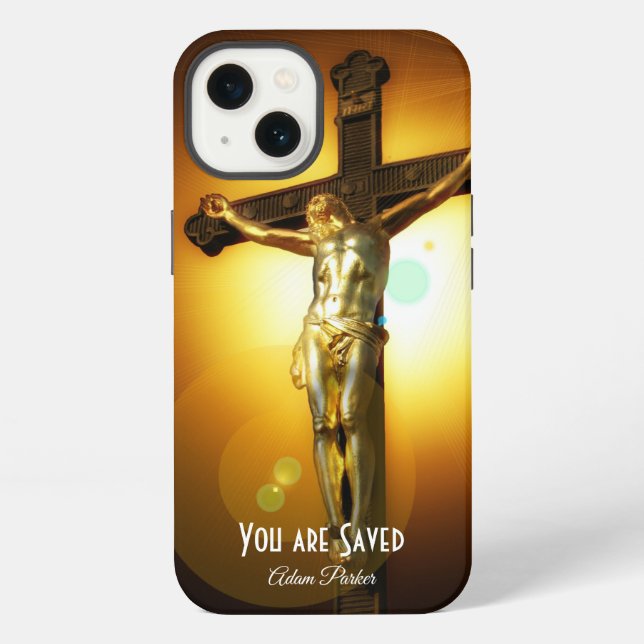 Personalized iPhone Case Jesus Cross (Back)