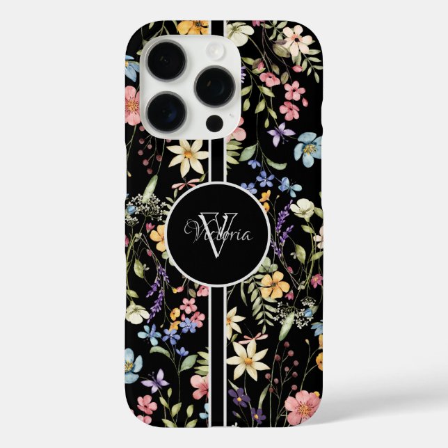 Personalized iPhone Case with Delicate Floral Patt (Back)