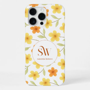 Personalized iphone Case with Orange Yellow Flower