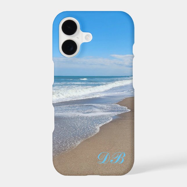 Personalized iPhone / iPad case with beach waves (Back)