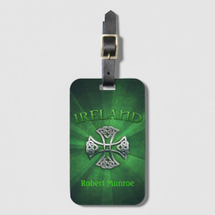 Personalized Ireland Celtic Cross Luggage Tag