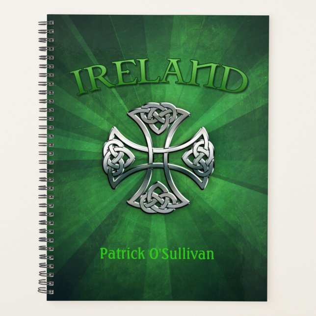 Personalized Ireland Celtic Cross Planner (Front)