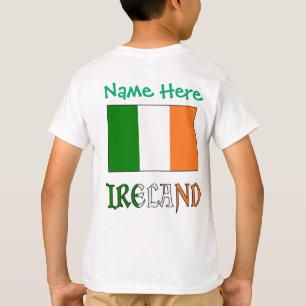 Personalized Ireland Flag Heritage Boys' T-Shirt