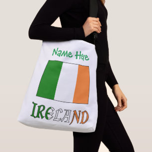 Personalized Ireland Flag Heritage Crossbody Bag