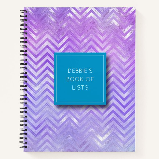 Personalized Iridescent Pattern Notebook (Front)