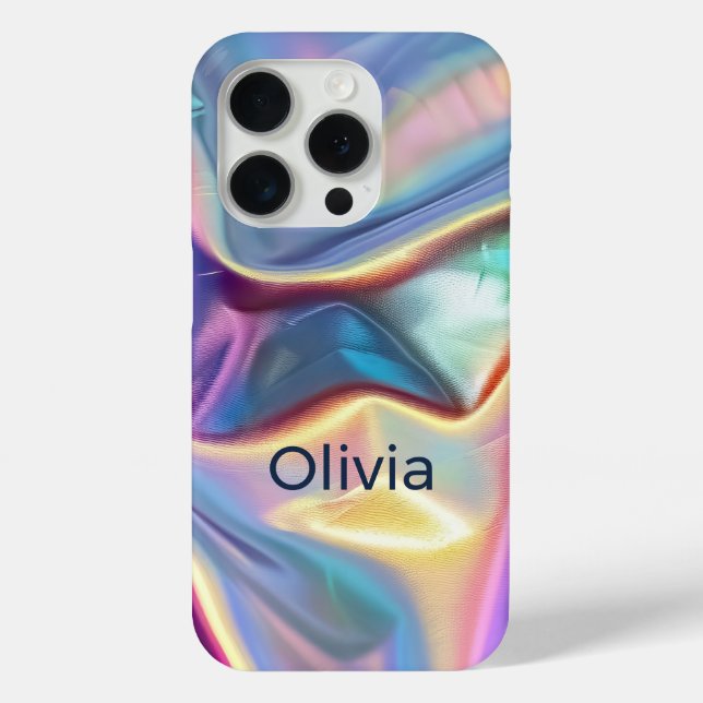 Personalized Iridescent Phone Case | Custom Name (Back)