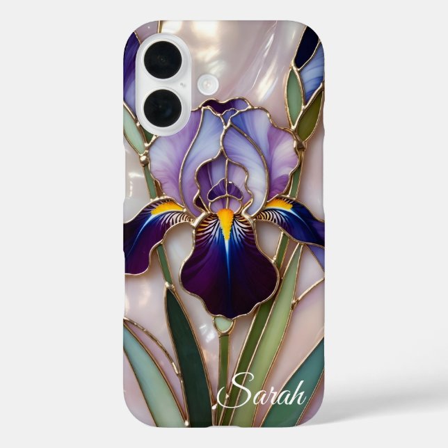 Personalized Iris Flower Phone Case Elegant (Back)