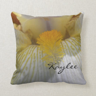 Personalized Iris Photograph Throw Pillow