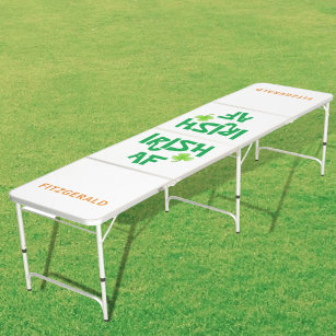Personalized Irish Af Beer Pong Table