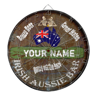 Personalized Irish Aussie pub sign Dartboard