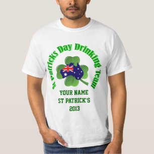 Personalized Irish Australian St Patrick's day T-Shirt