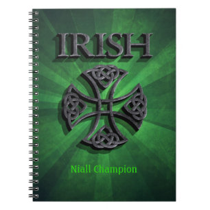 Personalized Irish Celtic Cross Notebook