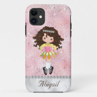 Personalized Irish Dance Brunette Girl Soft Shoe
