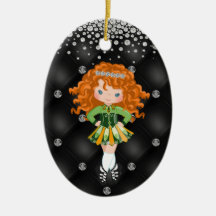 Personalized Irish Dance Redhead Girl Christmas 