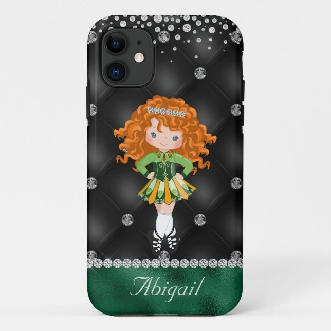 Personalized Irish Dance Redhead Girl Soft Shoe Ca Case-Mate iPhone Case (Back)