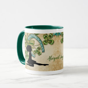 Personalized Irish Dancer, Shamrock and Horseshoe Mug